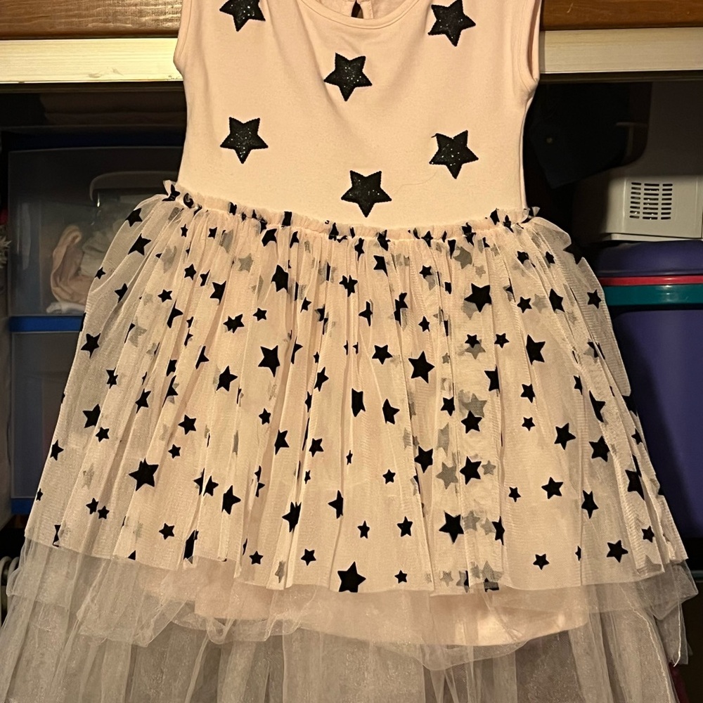 Pastourelle Pink Starry Tulle Dress